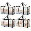 Zandrix 95L Waterproof Storage Bags Moving Boxes Bags with Lids - 4 Pack