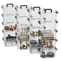 Cetomo Clear Plastic Storage Bins with Lids and Handles, 6L – 20 Pack