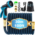 Expandable Garden Hose - 30m 100ft with 10-Function Spray Gun