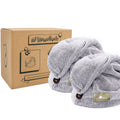 myHomeBody Charcoal Fiber Hair Towel Wrap - Quick Dry Turban, 2 Pack