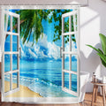 Tropical Beach Shower Curtain – 72x72 Waterproof Polyester