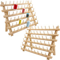 New brothread 120 Spool Wooden Thread Rack | Wall-Mount Organizer