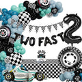 Jolof Store Race Car 2nd Birthday Party Decorations – Blue Balloon Arch Kit