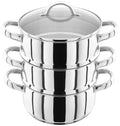 Judge 3 Tier Stainless Steel Steamer Set | 20cm Induction Casserole Pan