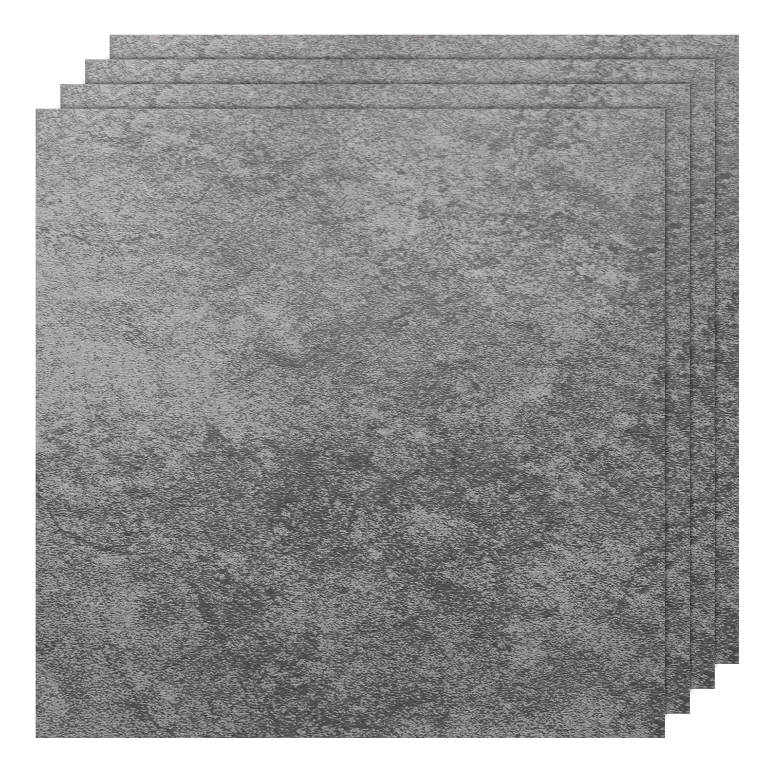 CYEER 40Pcs Grey Vinyl Floor Tiles – 30x30cm Waterproof Peel and Stick
