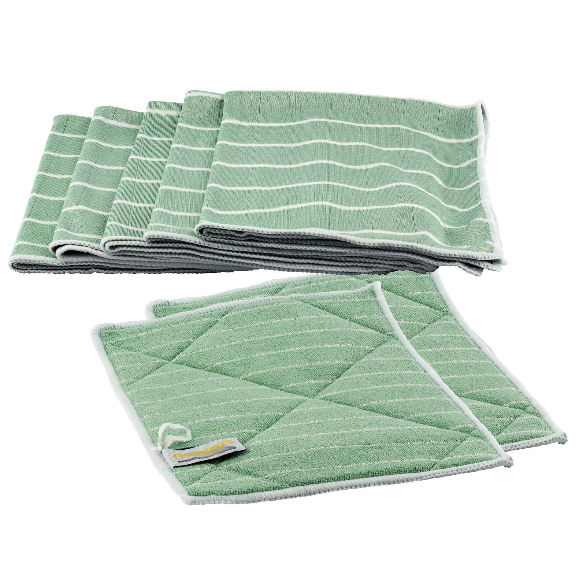 Muxel Bamboo Cleaning Cloths – Antibacterial Reusable Rags, Set of 7