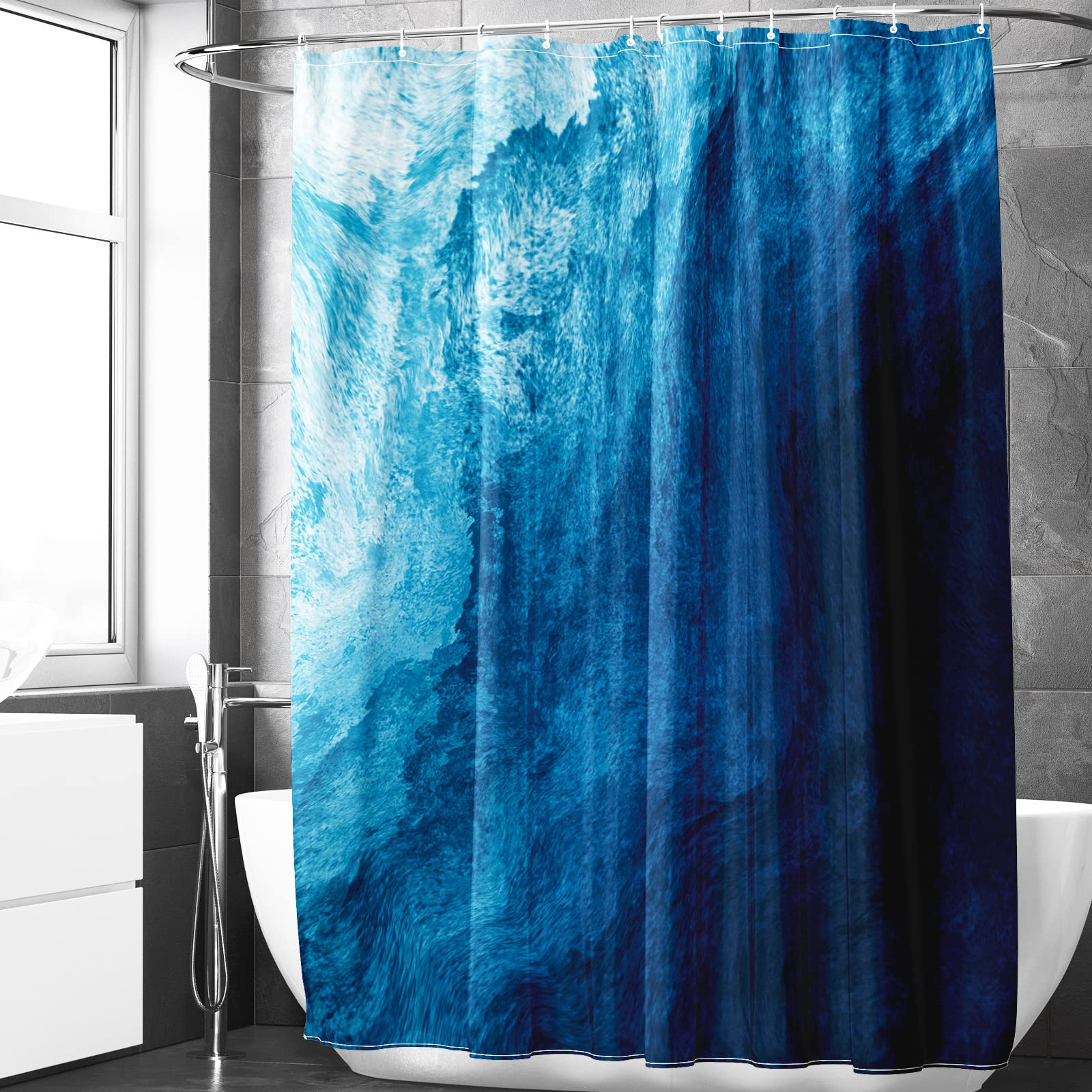 Berkin Arts Modern Ink Painting Shower Curtain - 70x70 Waterproof Polyester