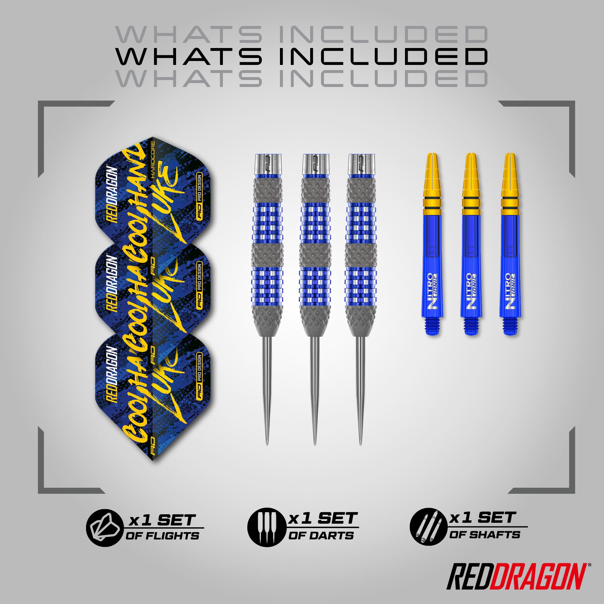 Red Dragon Luke Humphries TX2 24g Tungsten Darts Set – Atomised Grip