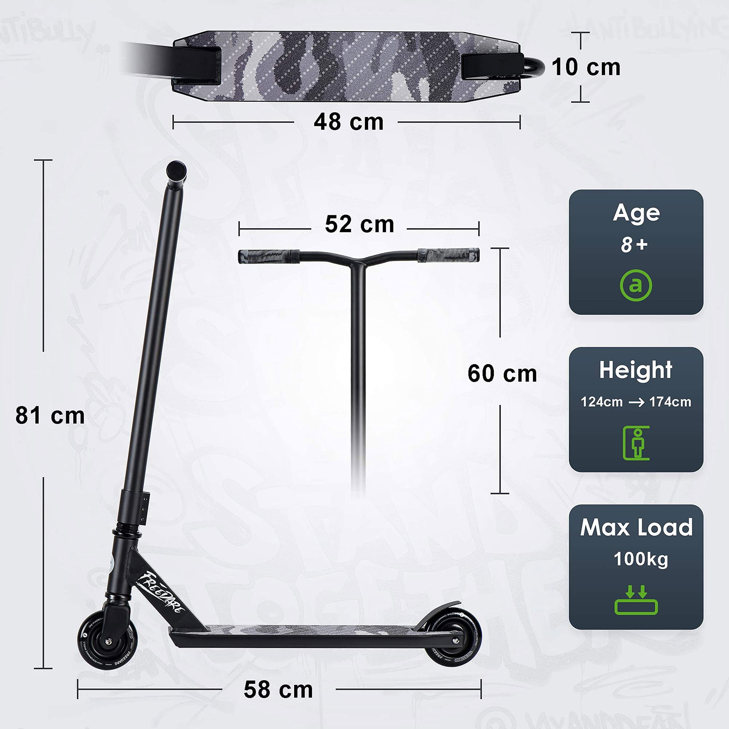 Freedare Pro Stunt Scooter – Freestyle Trick Scooter for Kids & Adults
