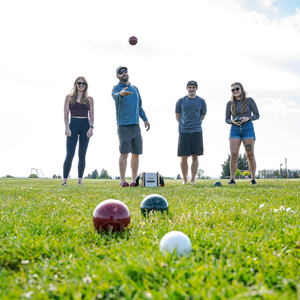 Baden Champions Bocce Ball Set - 90mm Poly-Resin Outdoor Lawn Game