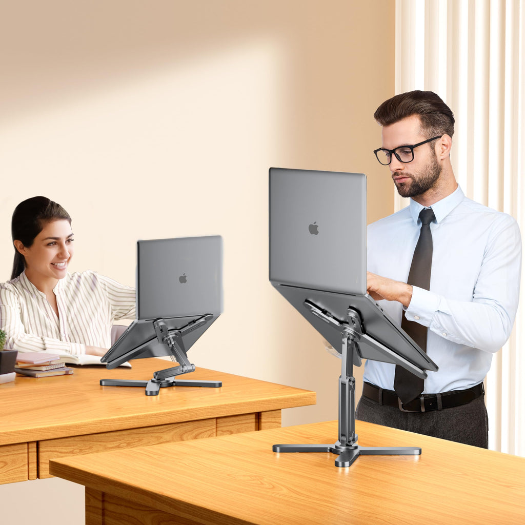 FoldWise X Aluminum Laptop Stand | 360° Rotating & Adjustable Riser