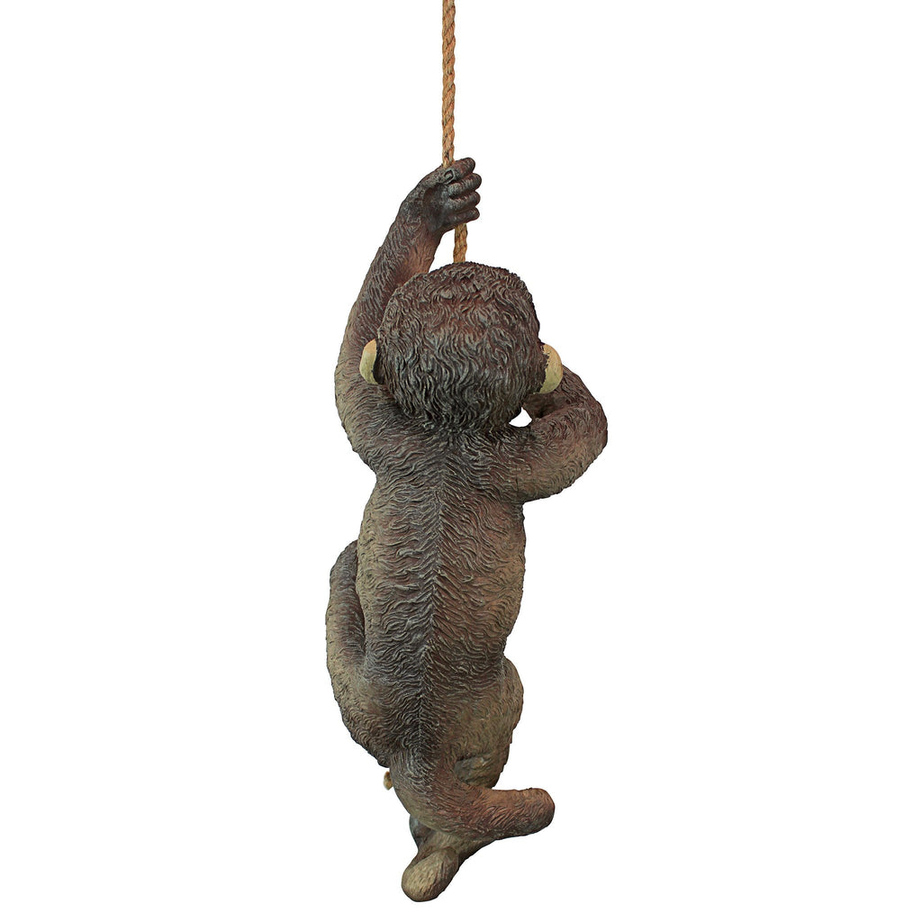Design Toscano Makokou Climbing Monkey Sculpture – Hand-Painted Resin