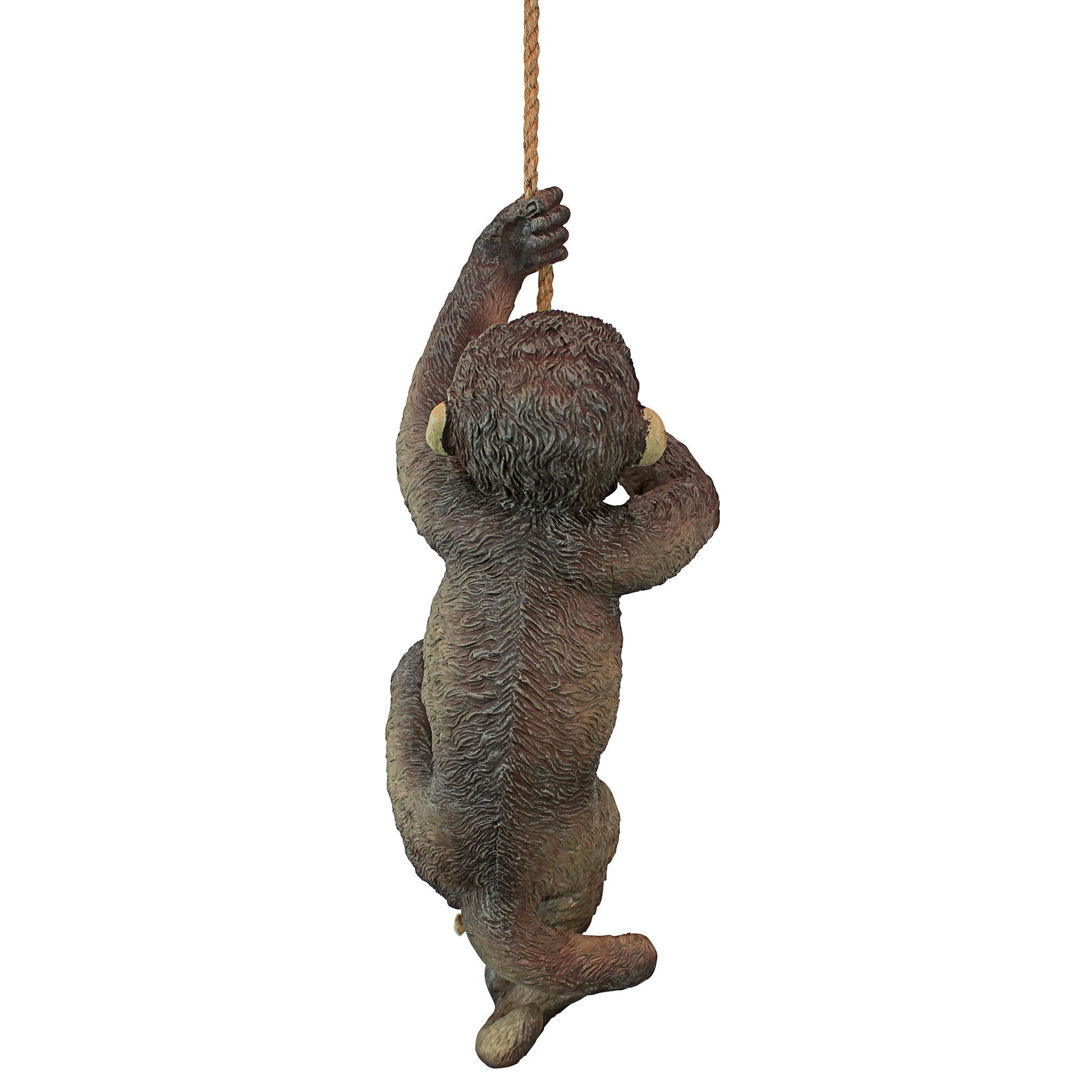 Design Toscano Makokou Climbing Monkey Sculpture – Hand-Painted Resin