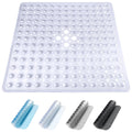 ADOV Non-Slip Shower Mat – 53x53cm Square Rubber Bathroom Mat with Suction