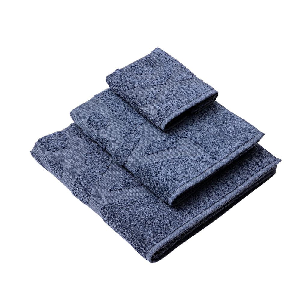 Scalpers Skull Bath Towel Set Vanity 30 x 50 cm + Hands 50 x 90 cm + Bath 70 x 140 cm 100% Cotton Blue Home