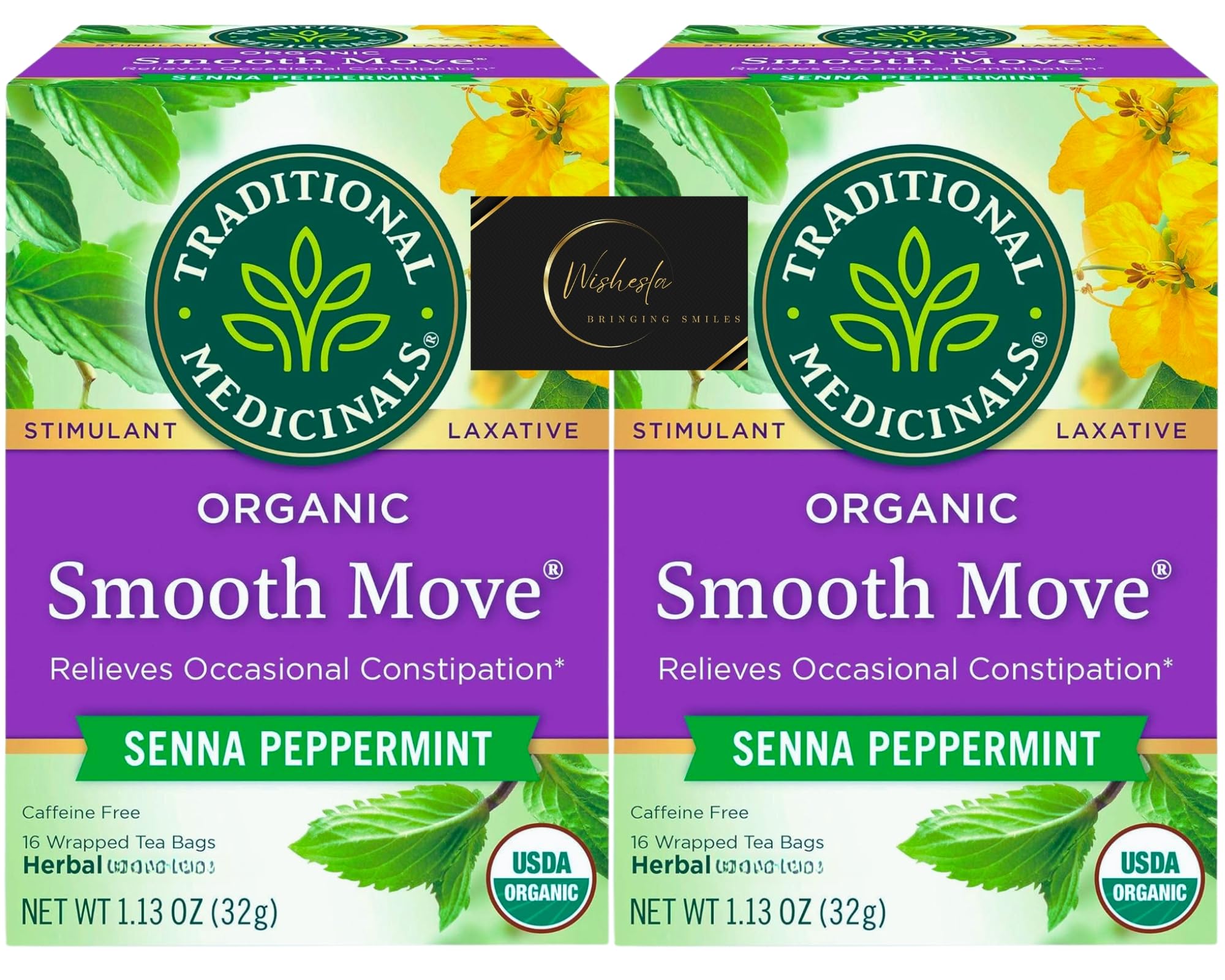 Jolof Store Senna Tea - Organic Peppermint Laxative (32 Tea Bags)