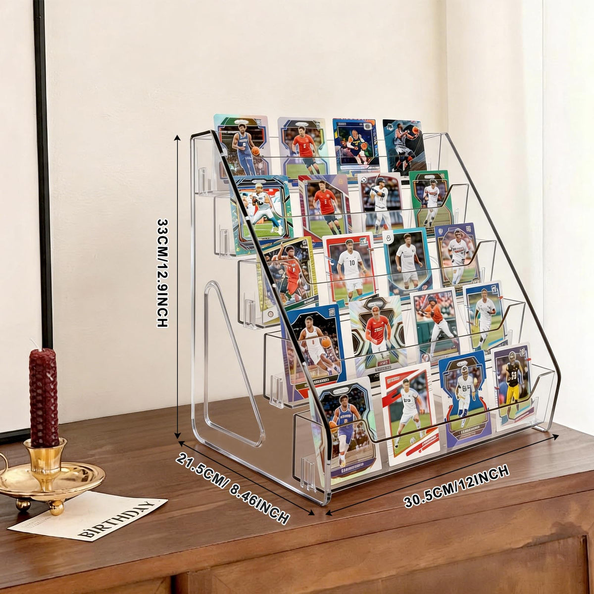 NONETO 5 Tier 12" Acrylic Trading Card Display Stand for Display Cards - image 2