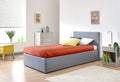 Jolof Store King Size Grey Faux Leather Ottoman Storage Bed