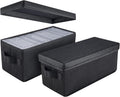 UENTIP CD Storage Boxes – Pack of 2 Media Case Holders, Black