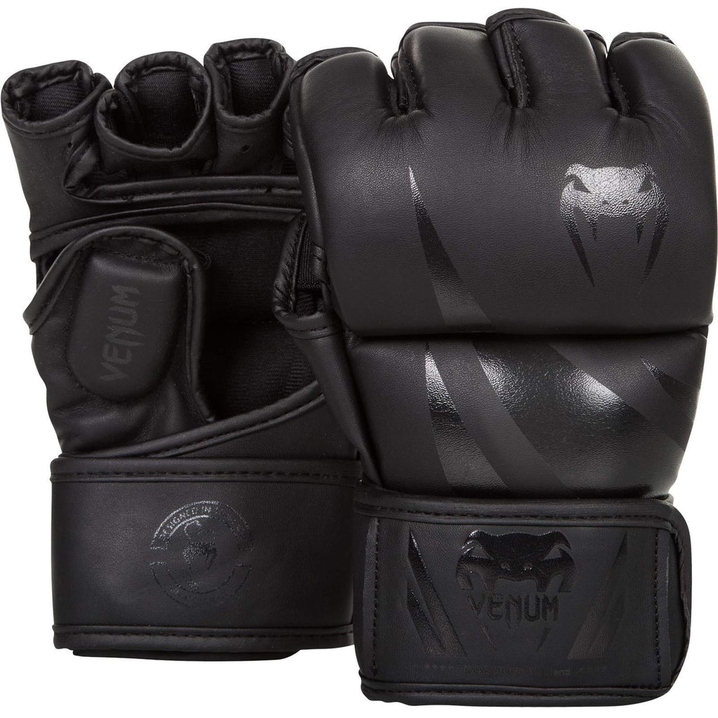Venum Challenger MMA Gloves – Matte Black Sparring Gear – Large/XL