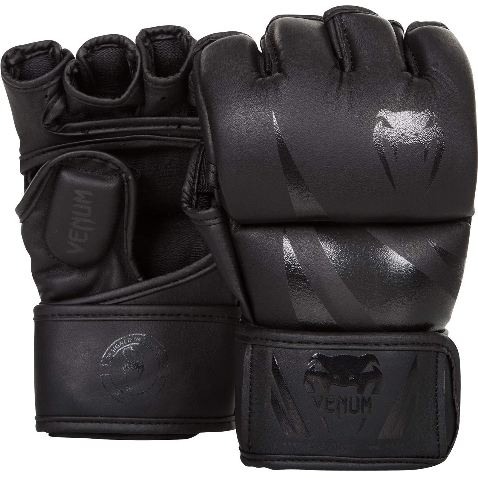 Venum Challenger MMA Gloves – Matte Black Sparring Gear – Large/XL
