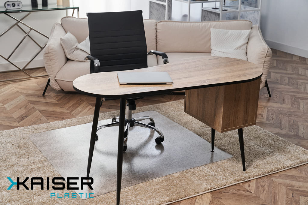 KAISER plastic® Chairmat Carpet PET 90x120 cm | Carpet Protector Mat | Transparent Office Chair Floor Protector – Made in Germany - image 3