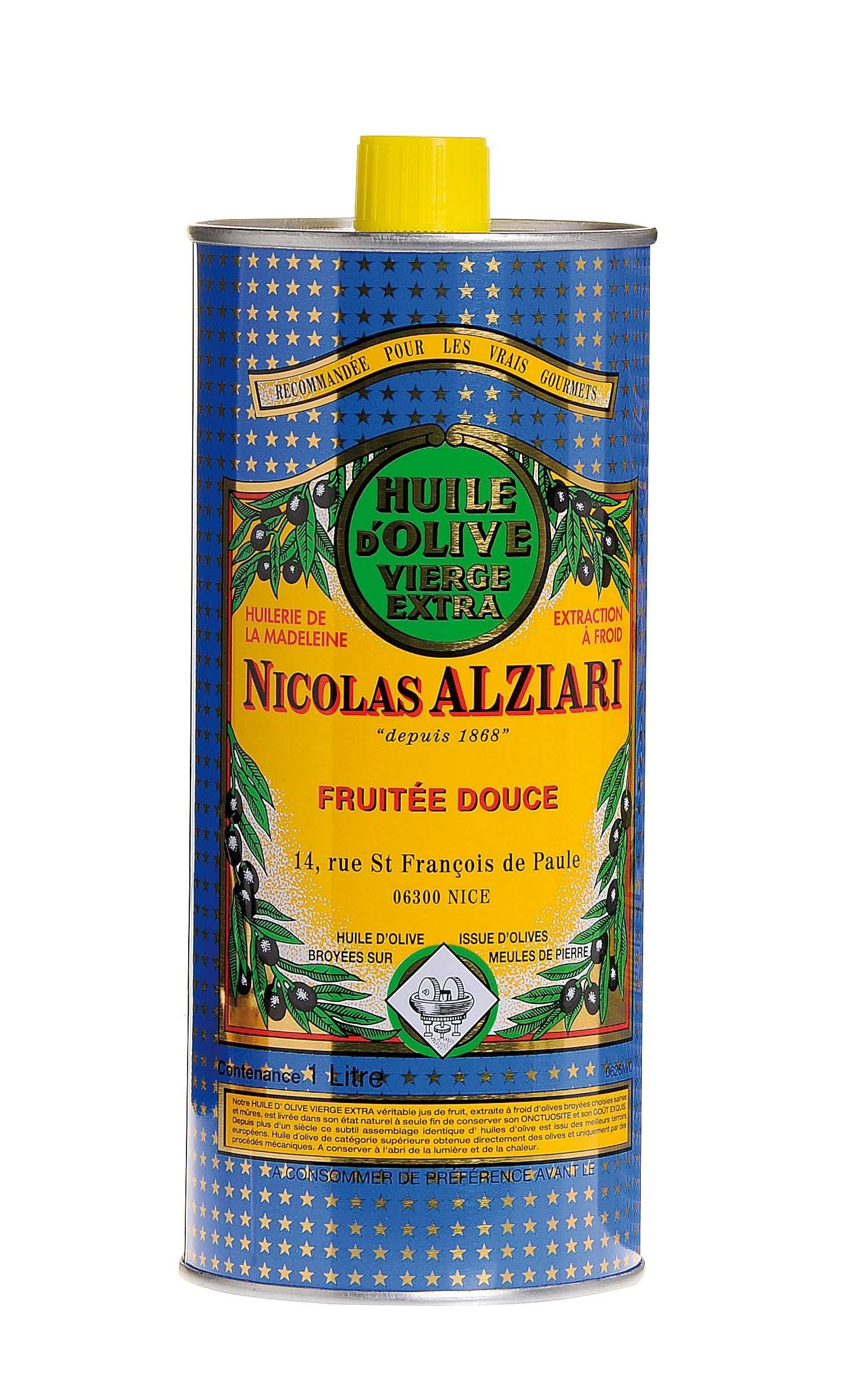Nicolas Alziari Extra Virgin Olive Oil – Gourmet Cold Pressed, 1L