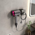 Voldra Hair Dryer Holder | Wall Mounted Styling Tool Organizer - Gray