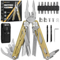 BIBURY Multitool Pliers with Scissors - Titanium Plated Stainless Steel