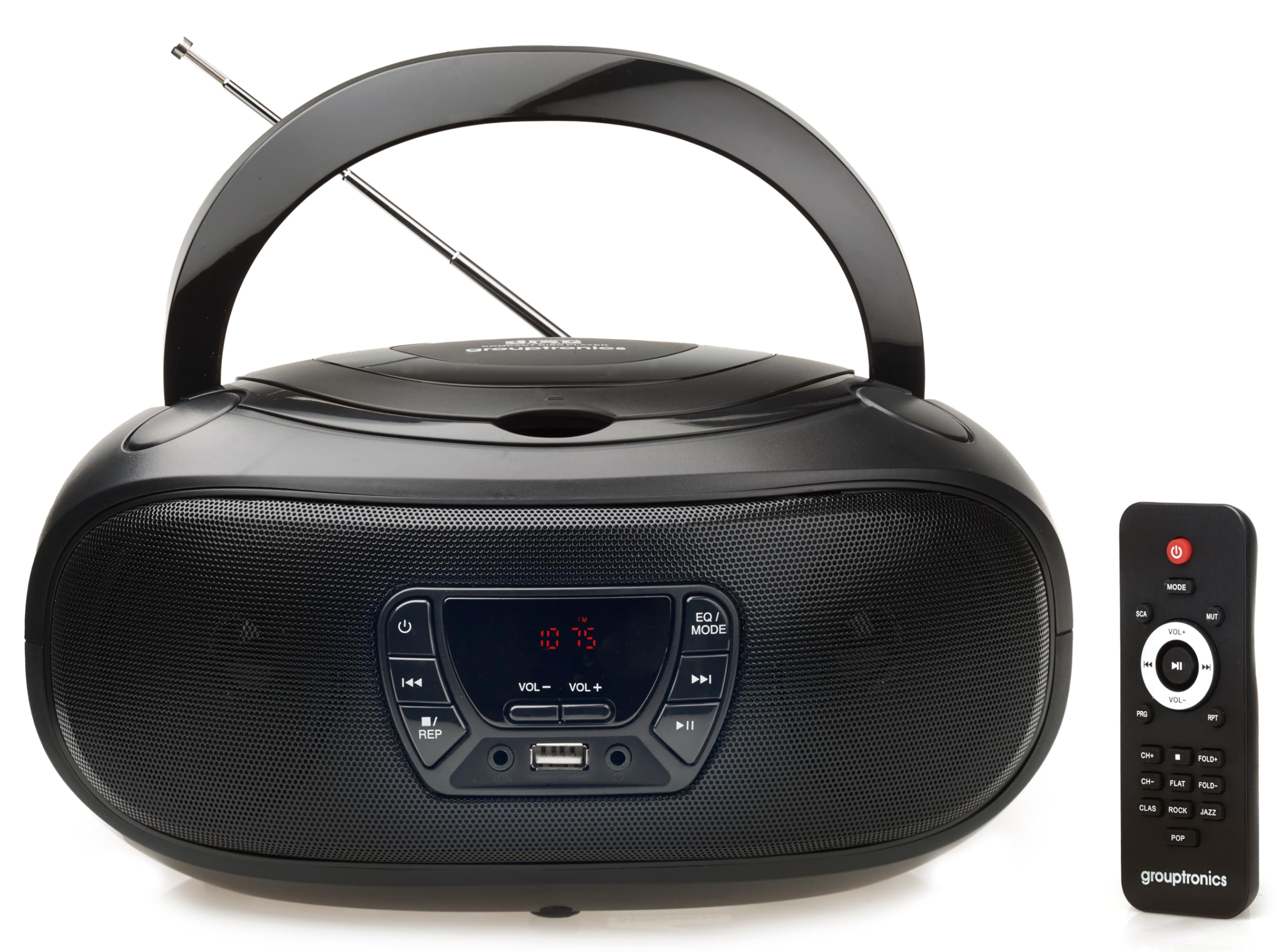 Grouptronics Portable CD Player Boombox – FM Radio & MP3 USB - GTCDR-501