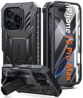 FNTCASE iPhone 16 Pro Max Case | Military Grade Rugged Kickstand Cover