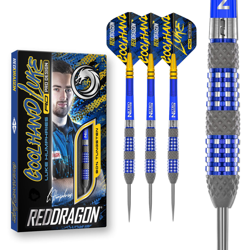 Red Dragon Luke Humphries TX2 24g Tungsten Darts Set – Atomised Grip