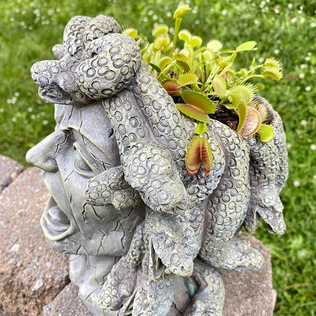 Darware Medusa Head Planter - Large Resin Greek Goddess Garden Statue