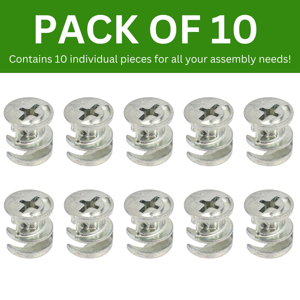 Spare Hardware Parts Cam Lock Nut 23MM | Replacement for IKEA Part # 110837 | Pack of 10