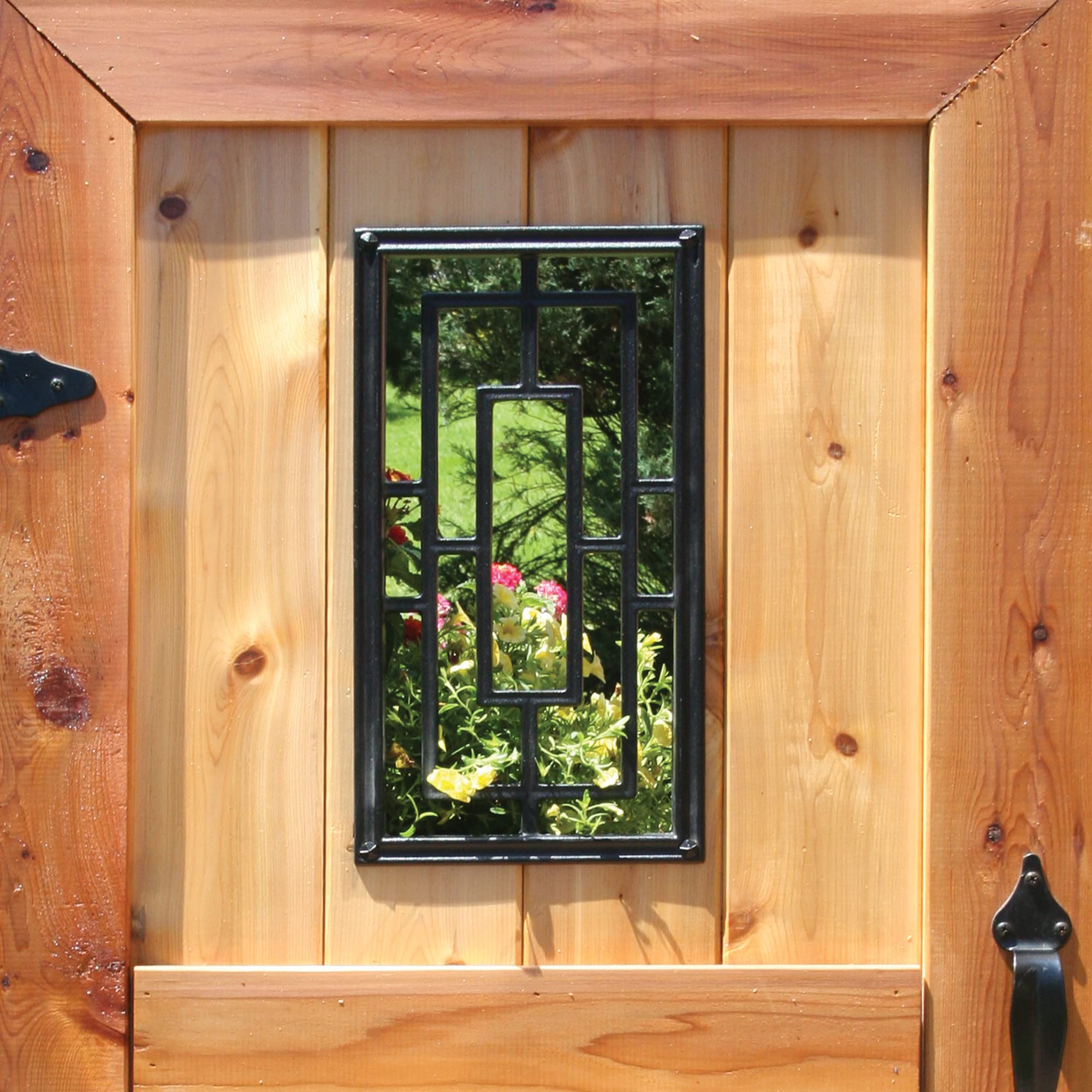 Nuvo Iron Rectangular Gate Insert - 9" x 17" Black Cast Aluminum