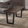 Julian Bowen Brooklyn Dining Bench – Dark Oak Solid Wood, 120cm