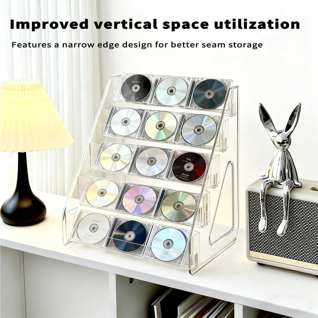 JWShang Card Display Stand, 5-Tier Clear PET Rack for Graded Cards, 2 Pack - image 4