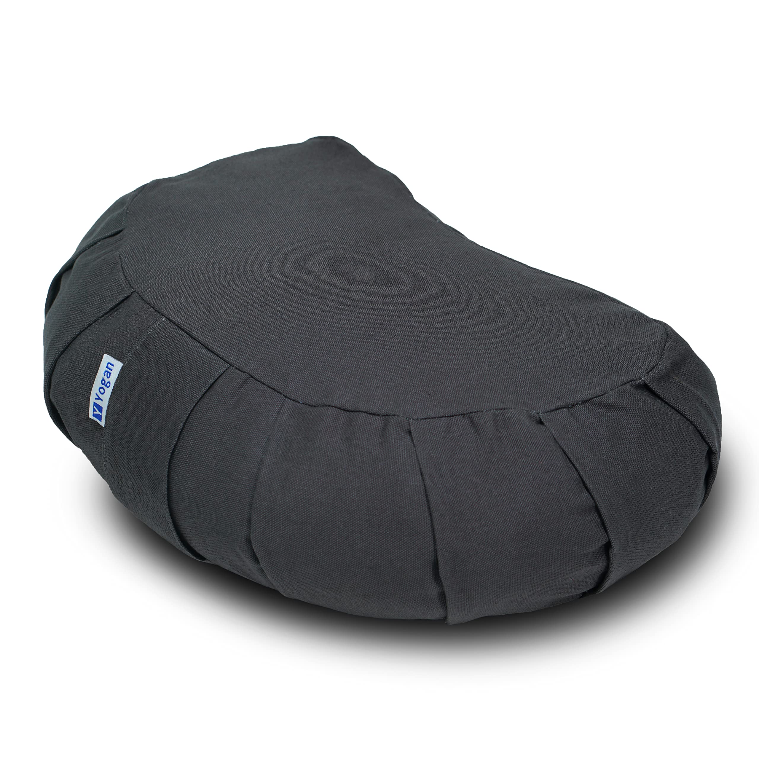 Yogan Crescent Meditation Cushion | Organic Cotton & Buckwheat Hulls