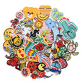Jolof Store 60pcs Assorted Embroidered Iron On Patches for DIY Sewing