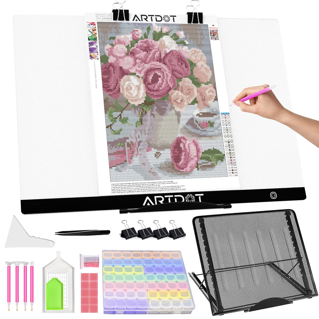 ARTDOT A2 LED Light Pad for Diamond Art | Adjustable Tracing Board