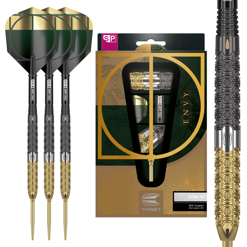 Target Darts Cult Envy 03 | 90% Tungsten 22g Swiss Point Steel Tip Set
