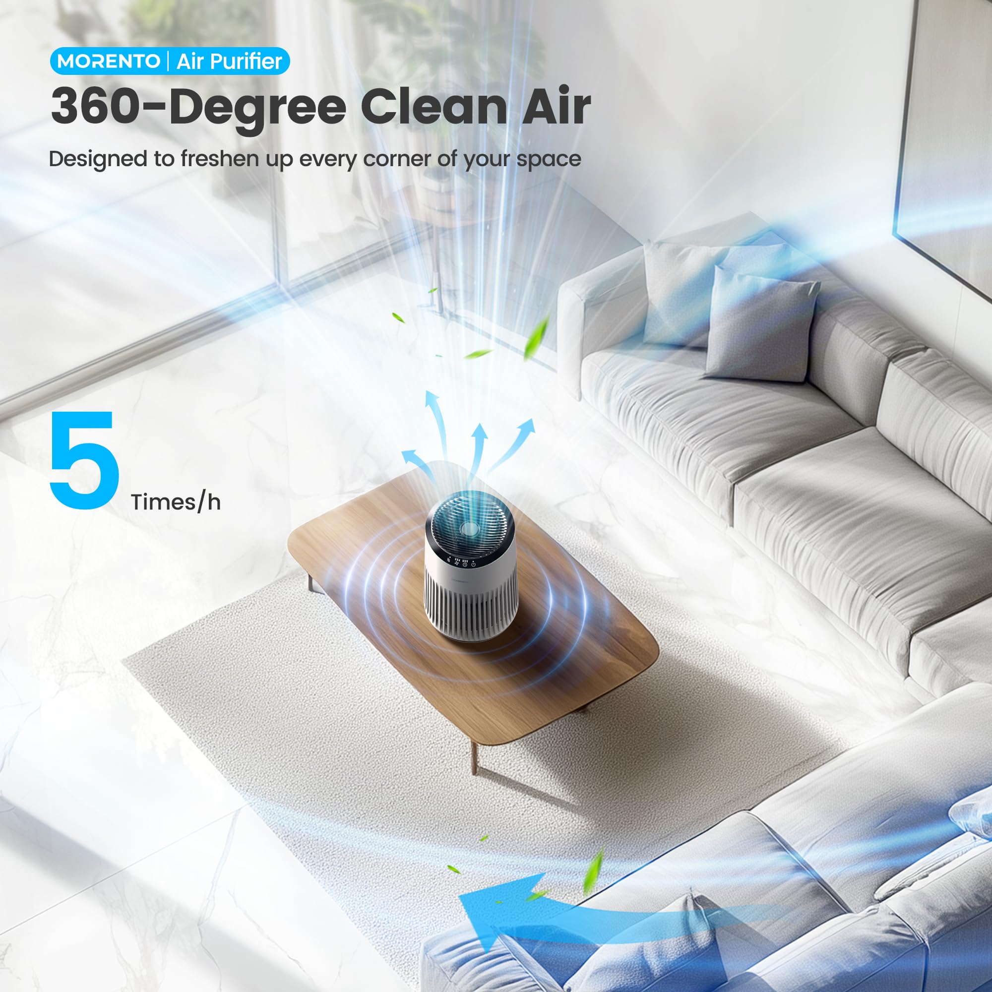MORENTO MR2566 Air Purifier for Home – HEPA Filter with Aromatherapy