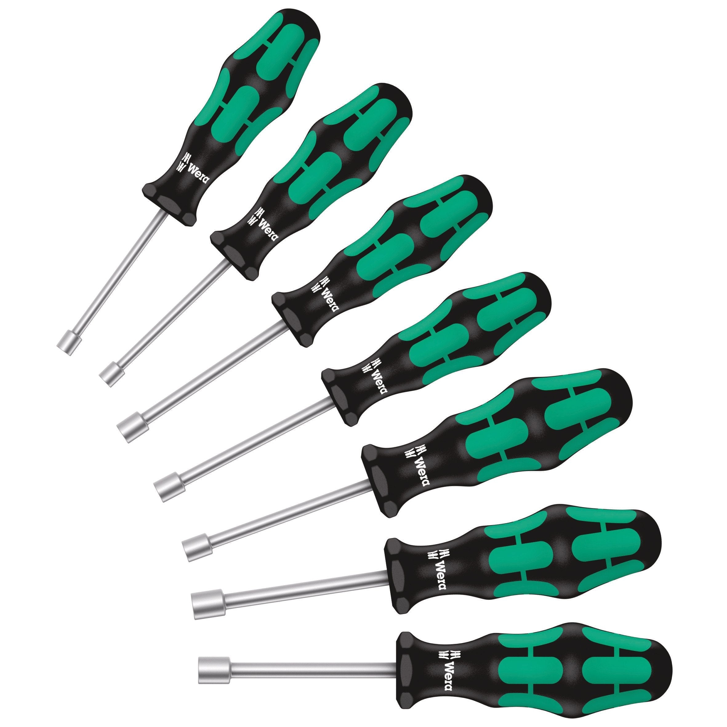 Wera 395 HO/7 SM Kraftform Hollow Shaft Nutspinner Set - 7 Piece