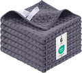 Moosfor Microfibre Tea Towels – 6 Pack Waffle Weave Cloths, 30x30cm