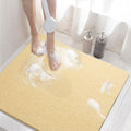 HITSLAM Non Slip Shower Mat – 60x60cm Soft PVC Loofah Bath Mat, Beige