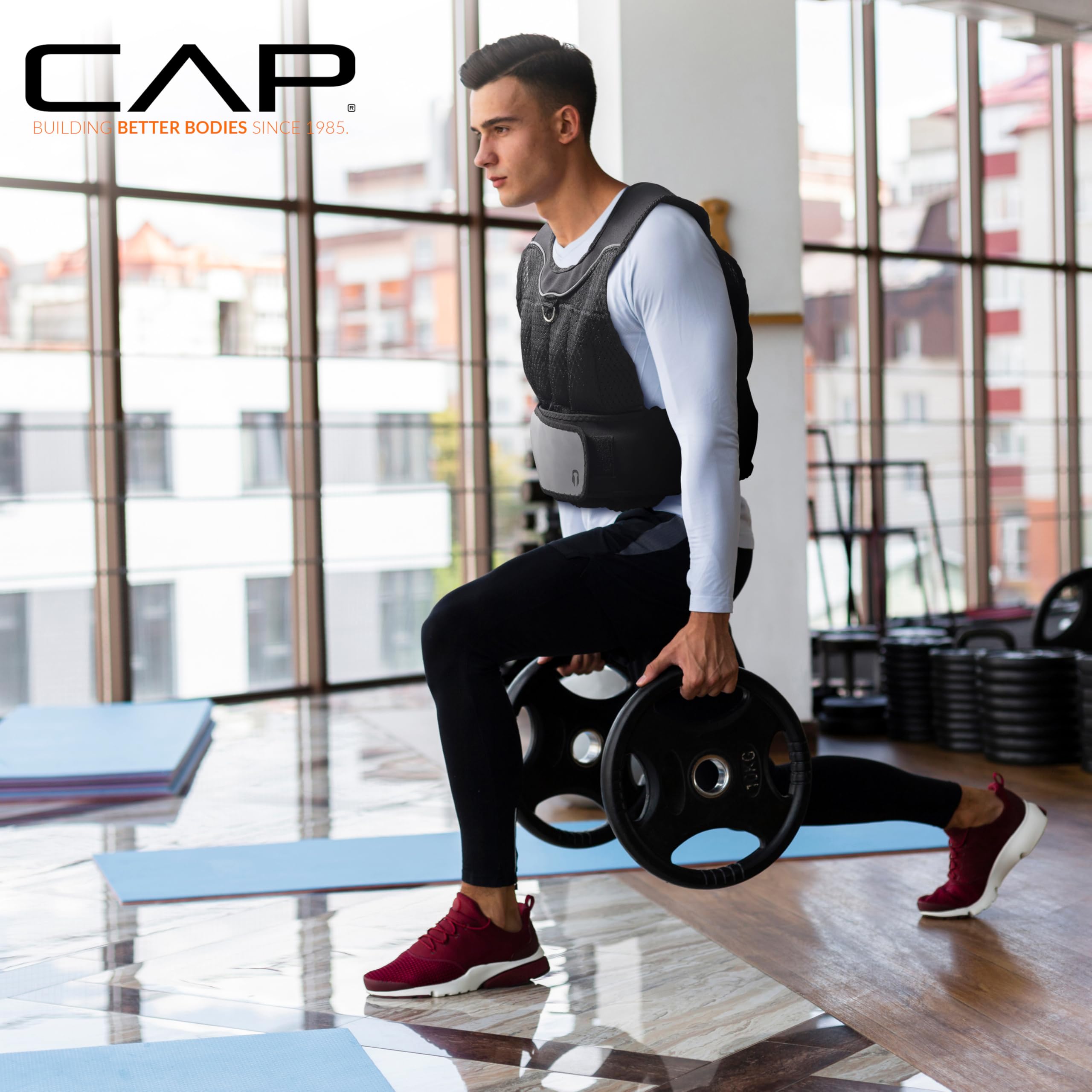 Cap Barbell Adjustable Weighted Vest | 20-Pound Breathable Mesh Vest