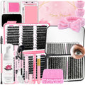 QUKLOGEN DIY Fluffy Lash Extension Kit | 900Pcs D Curl 9-18mm Set