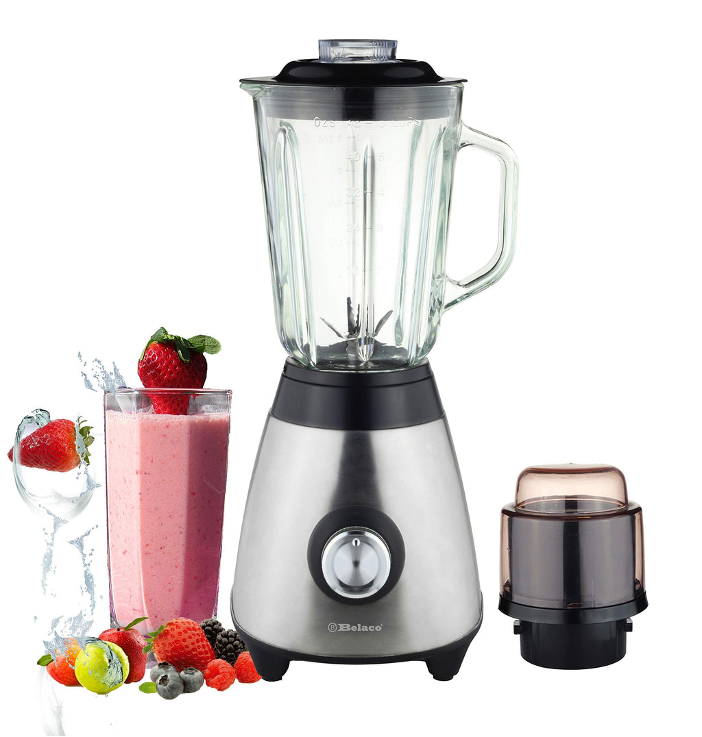 Belaco 1.5L Multi Blender & Grinder – Glass Jar Smoothie Maker 500W
