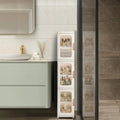 Lacusmall 3-Layer Slim Bathroom Cabinet | Narrow Rolling Storage Unit