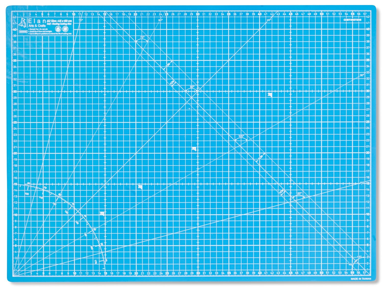 Elan A2 Self Healing Cutting Mat – 5-Ply Blue PVC Board for Sewing, 60x45cm
